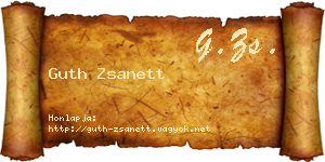 Guth Zsanett névjegykártya